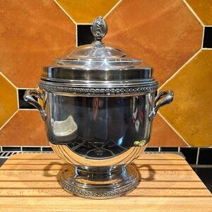 Silver Ice Bucket with Lid